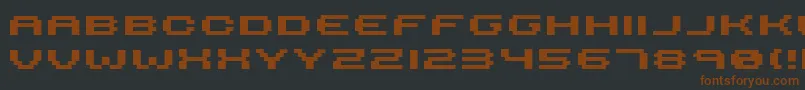 Шрифт Serious R4b – коричневые шрифты на чёрном фоне