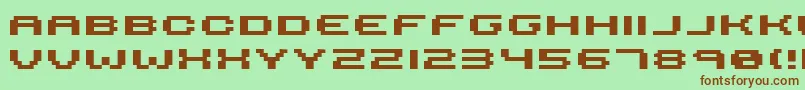 Serious R4b-fontti – ruskeat fontit vihreällä taustalla