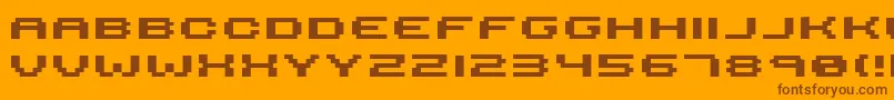 Serious R4b Font – Brown Fonts on Orange Background