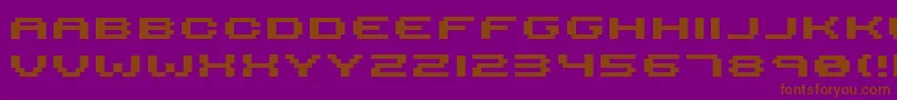 Serious R4b Font – Brown Fonts on Purple Background