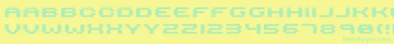 Serious R4b Font – Green Fonts on Yellow Background