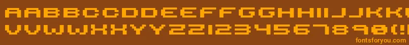 Serious R4b Font – Orange Fonts on Brown Background