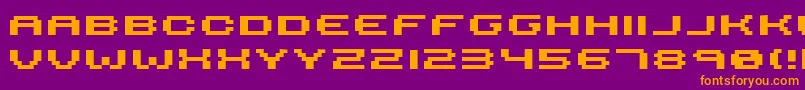 Serious R4b Font – Orange Fonts on Purple Background