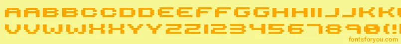 Serious R4b Font – Orange Fonts on Yellow Background