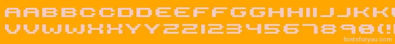Serious R4b Font – Pink Fonts on Orange Background