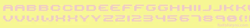 フォントSerious R4b – ピンクのフォント、黄色の背景