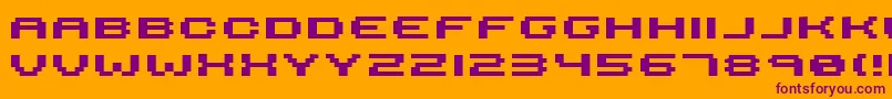 Serious R4b Font – Purple Fonts on Orange Background