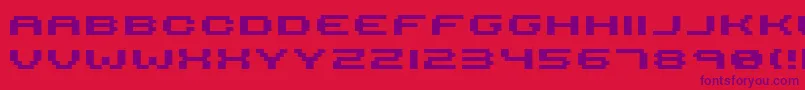 Serious R4b Font – Purple Fonts on Red Background