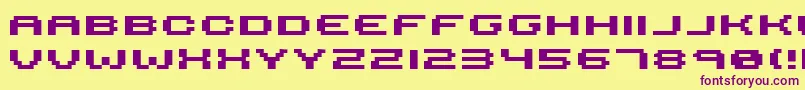 Serious R4b Font – Purple Fonts on Yellow Background