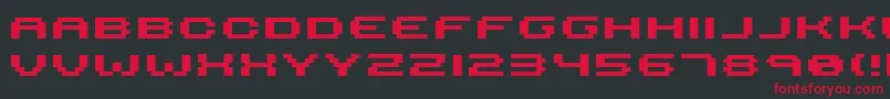 フォントSerious R4b – 黒い背景に赤い文字