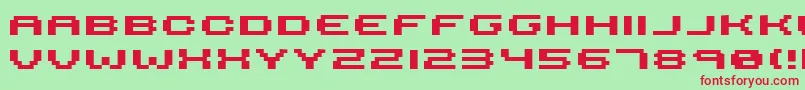 Serious R4b-fontti – punaiset fontit vihreällä taustalla