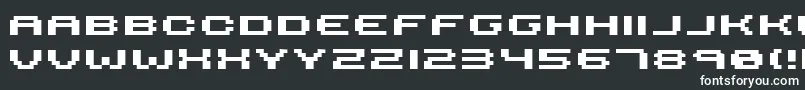 Serious R4b-fontti – valkoiset fontit mustalla taustalla
