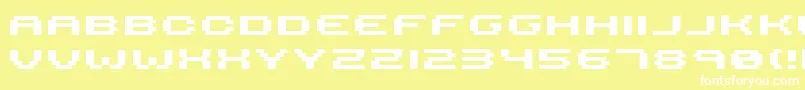 Шрифт Serious R4b – белые шрифты на жёлтом фоне
