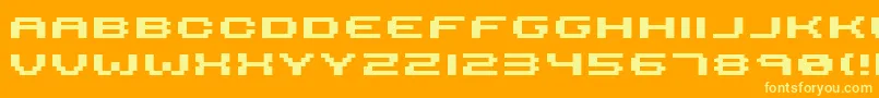 Serious R4b Font – Yellow Fonts on Orange Background