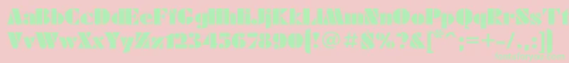 Futuraeugeniactt Font – Green Fonts on Pink Background