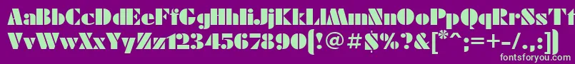 Futuraeugeniactt Font – Green Fonts on Purple Background