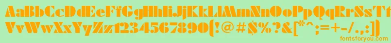 Futuraeugeniactt Font – Orange Fonts on Green Background