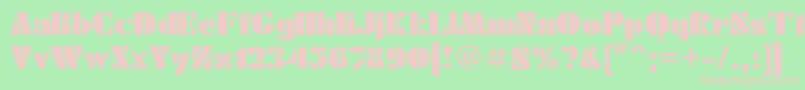 Futuraeugeniactt Font – Pink Fonts on Green Background