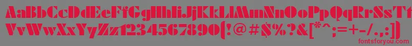 Futuraeugeniactt Font – Red Fonts on Gray Background