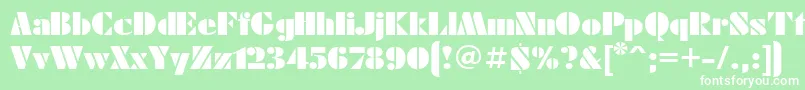 Futuraeugeniactt Font – White Fonts on Green Background