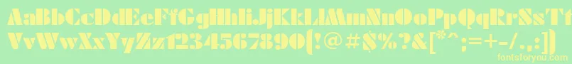 Futuraeugeniactt Font – Yellow Fonts on Green Background