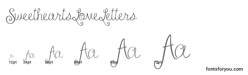 SweetheartsLoveLetters Font Sizes
