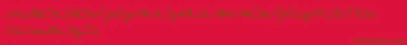 Подробнее о шрифте CatatanHarian Шрифт CatatanHarian – коричневые шрифты на красном фоне
