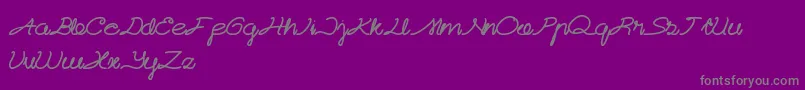 CatatanHarian-Schriftart – Graue Schriften auf violettem Hintergrund