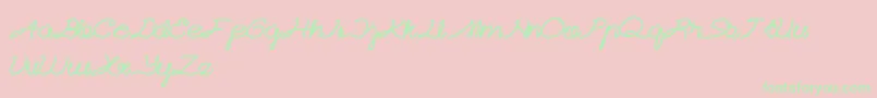 CatatanHarian Font – Green Fonts on Pink Background