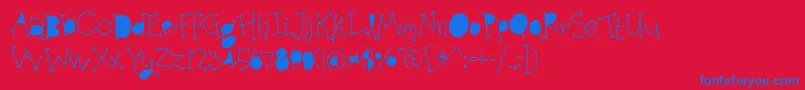 BmdOrganicFridaysSolidAlternates Font – Blue Fonts on Red Background