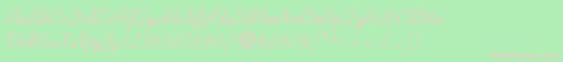 KaufmannLtRoman Font – Pink Fonts on Green Background