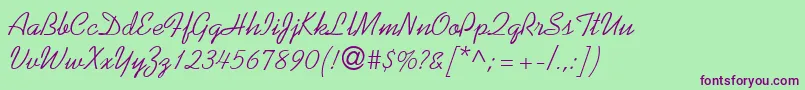 More about KaufmannLtRoman Font KaufmannLtRoman Font – Purple Fonts on Green Background
