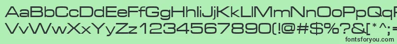 フォントMicrogme – 緑の背景に黒い文字