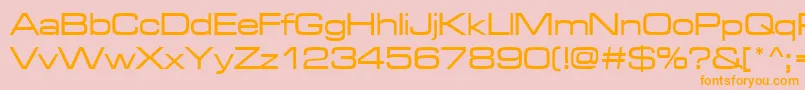 Microgme Font – Orange Fonts on Pink Background