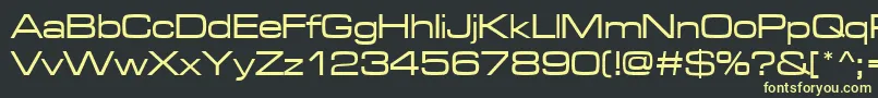 フォントMicrogme – 黒い背景に黄色の文字