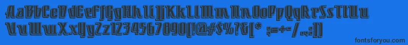 Littledeucecoupenf Font – Black Fonts on Blue Background