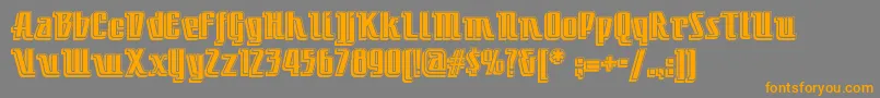 Littledeucecoupenf Font – Orange Fonts on Gray Background