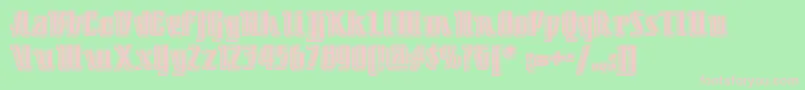 Littledeucecoupenf Font – Pink Fonts on Green Background