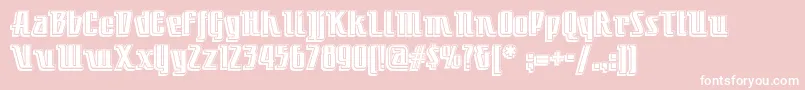 Littledeucecoupenf Font – White Fonts on Pink Background