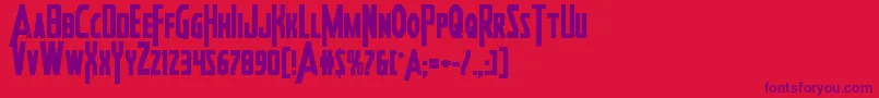 Heroesassemblebold Font – Purple Fonts on Red Background
