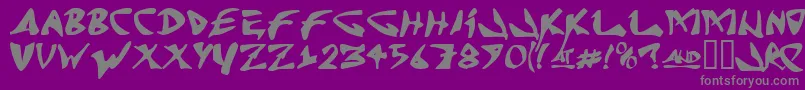 J Random C Font – Gray Fonts on Purple Background