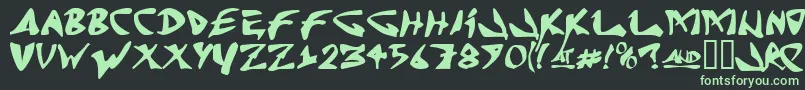 フォントJ Random C – 黒い背景に緑の文字
