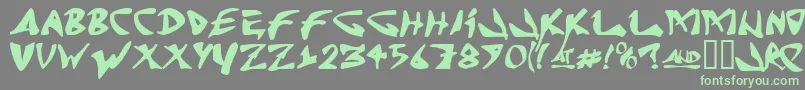 J Random C Font – Green Fonts on Gray Background