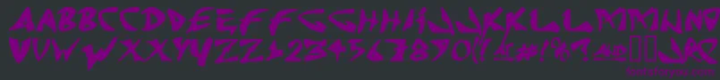 J Random C Font – Purple Fonts on Black Background