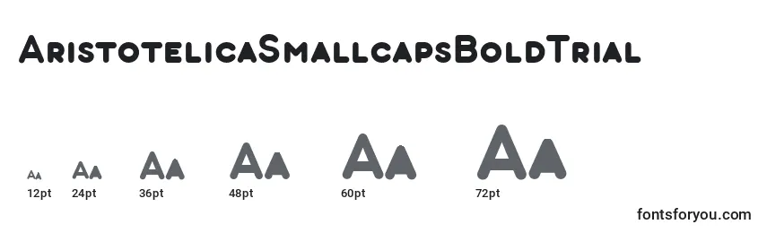 Размеры шрифта AristotelicaSmallcapsBoldTrial