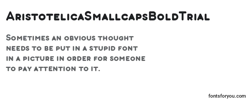 AristotelicaSmallcapsBoldTrial-fontti