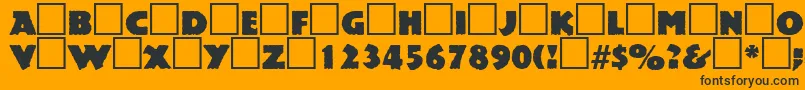 PublicityRegularDb Font – Black Fonts on Orange Background