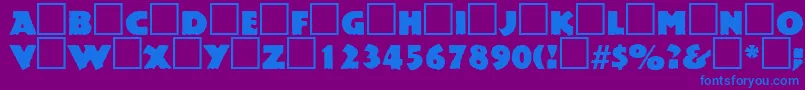 PublicityRegularDb Font – Blue Fonts on Purple Background