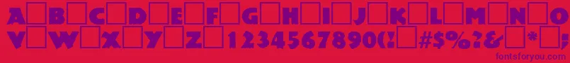 PublicityRegularDb Font – Purple Fonts on Red Background