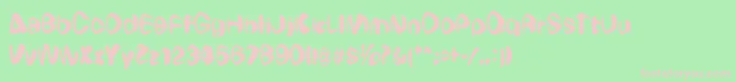 WeirdoRegular Font – Pink Fonts on Green Background
